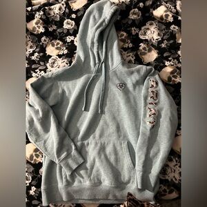 Ariat blue Hoodie with cowprint Logo